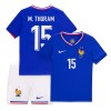 Maglia ufficiale Francia M. Thuram 15 Casa Euro 2024 per Bambino